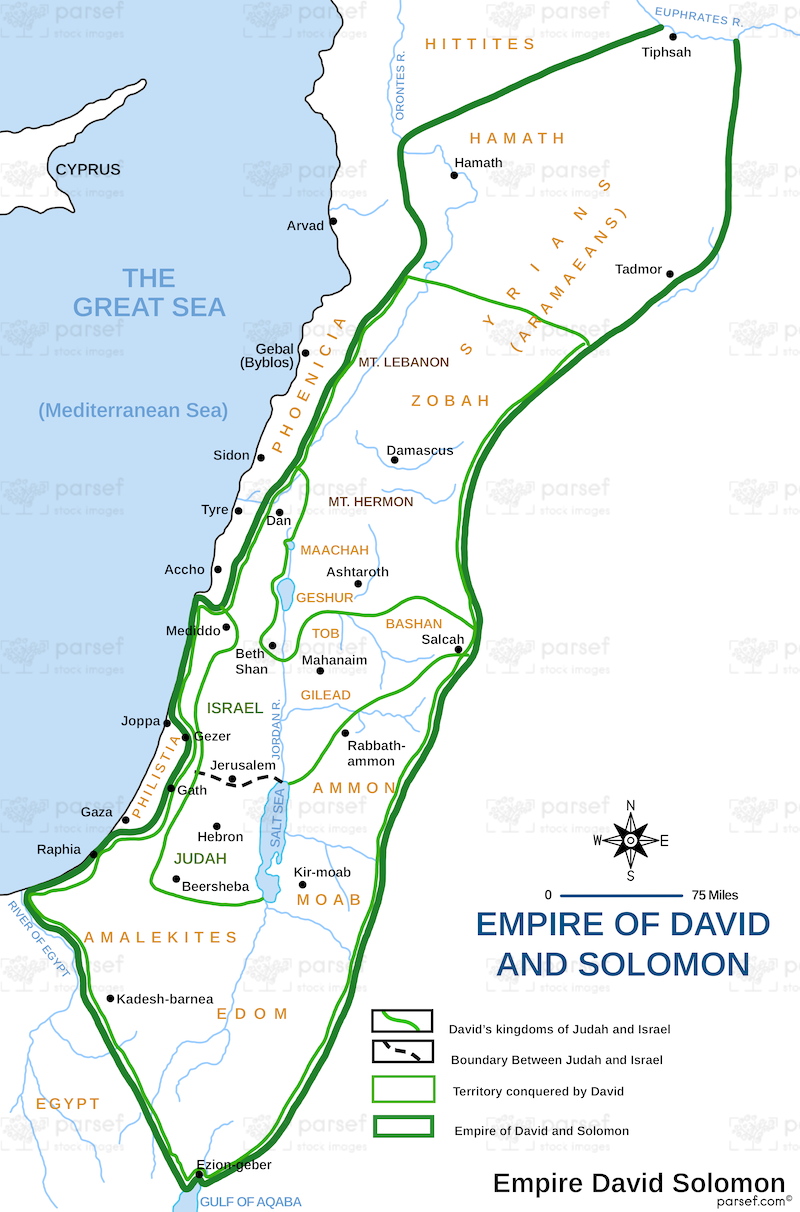David and Solomon’s Empire Map bible map