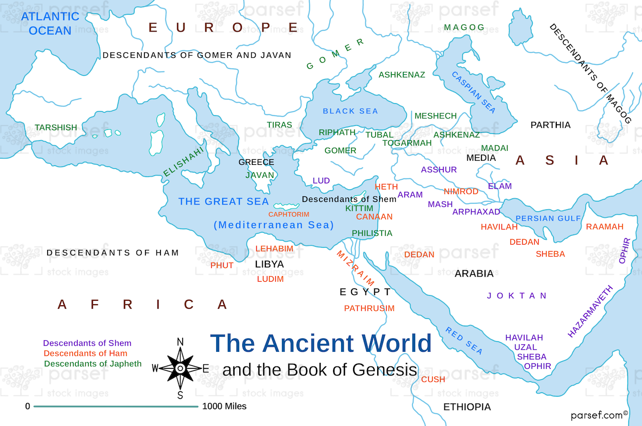 Ancient World of Genesis Map bible map