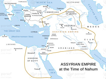 Nahum Assyrian Empire Map image