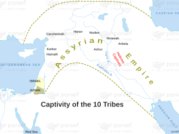 Captivity of the 10 Tribes Map image