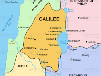 Galilee in the Time of Jesus Map image