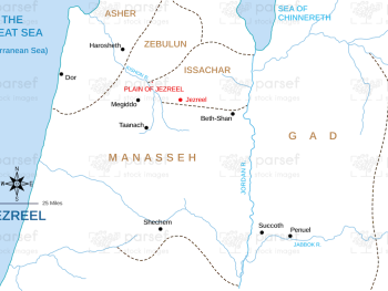 Jezreel and the Book of Judges Map image