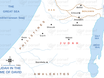 Judah in the Time of David Map image