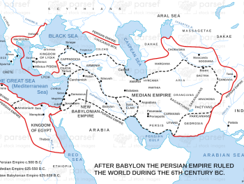 The World During the 6th Century BC Map image