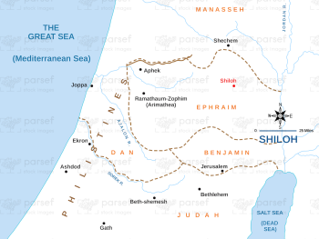 I Samuel Shiloh Map image