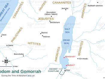 Genesis Sodom and Gomorrah Map image