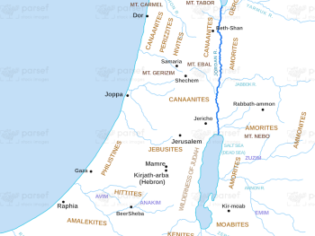 The Land of Israel in Genesis Map image